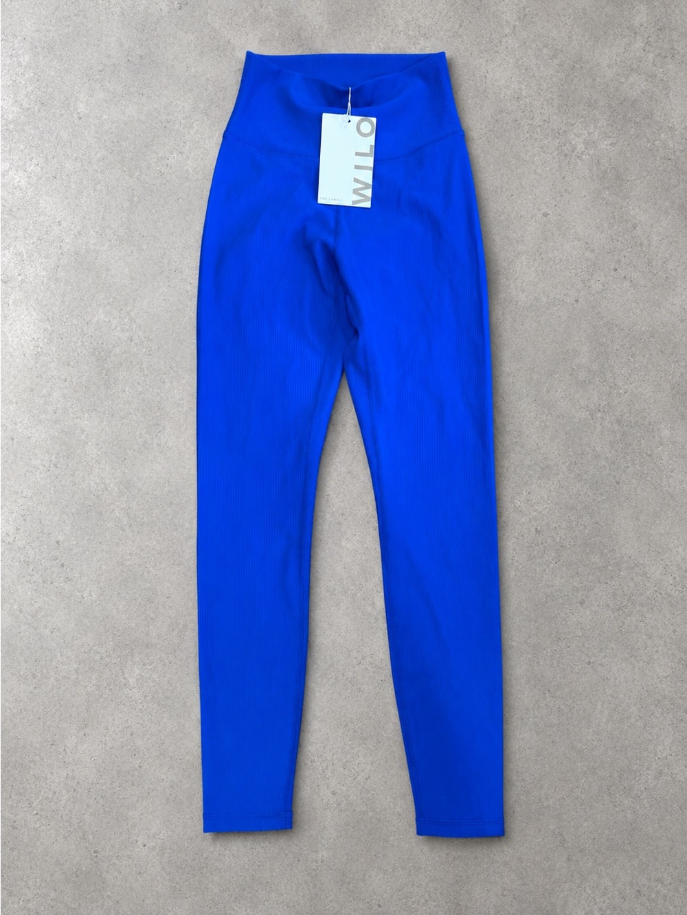 WILO High-Waist Ribbed Leggings in Electric Blue